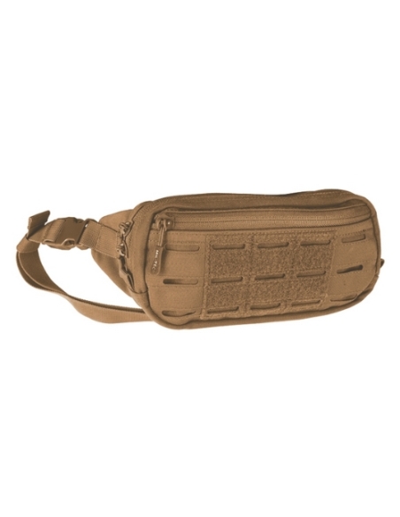 Riñonera Fanny Pack Laser Cut Coyote MilTec por delante