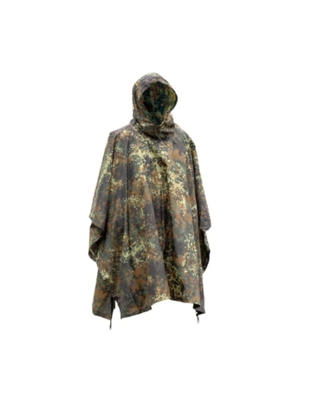 Poncho Militar para Lluvia MILTEC Ripstop Flecktarn