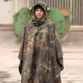 Poncho Militar para Lluvia MILTEC Ripstop Flecktarn 2