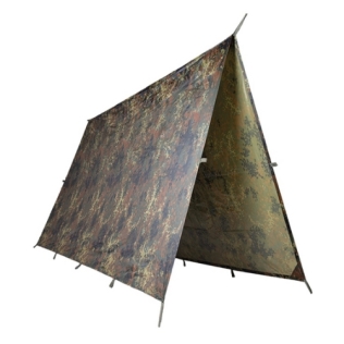 Refugio improvisado de lona 3x3m Tarp MilTec Camuflaje FLECTAR