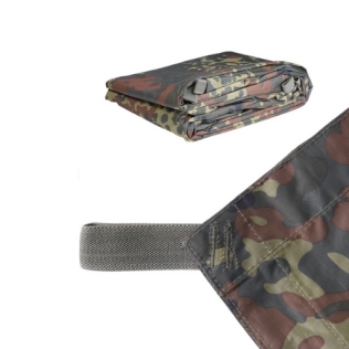 Refugio improvisado de lona 3x3m Tarp MilTec Camuflaje FLECTAR 2