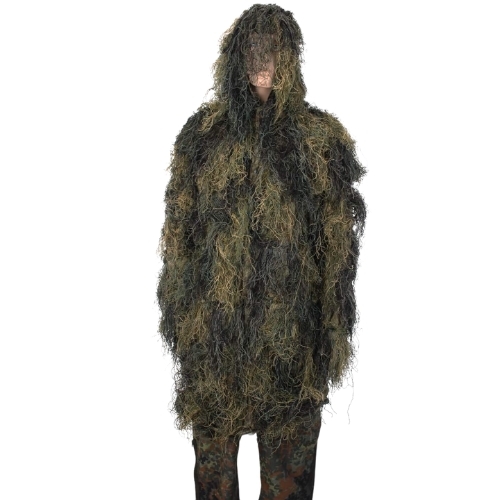 Parka de camuflaje Ghillie MILTEC Resistente al Fuego Woodland