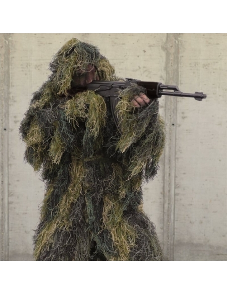 Parka de camuflaje Ghillie MILTEC Resistente al Fuego Woodland
