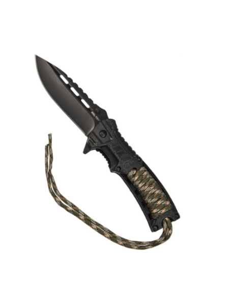 Navaja Paracord MILTEC con Pedernal en CAMO