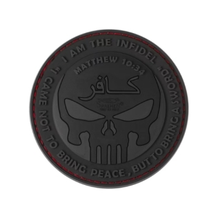Parche de Goma 3D THE INFIDEL PUNISHER BLACK OPS JTG