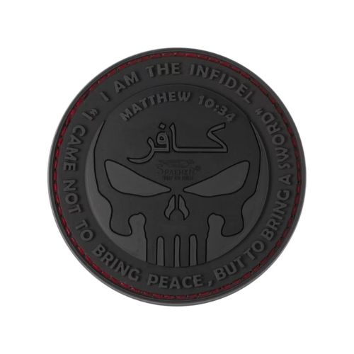 Parche de Goma 3D THE INFIDEL PUNISHER BLACK OPS JTG