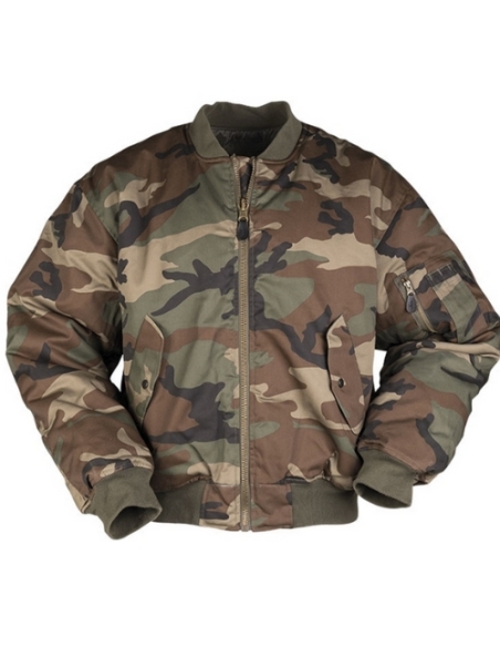 Cazadora Bomber MILTEC US MA1 Woodland