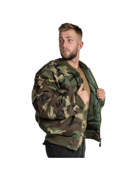 Cazadora Bomber MILTEC US MA1 Woodland