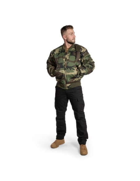 Cazadora Bomber MILTEC US MA1 Woodland