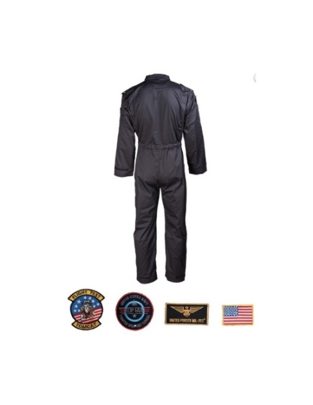 Mono de Aviador MILTEC US Negro con Parches